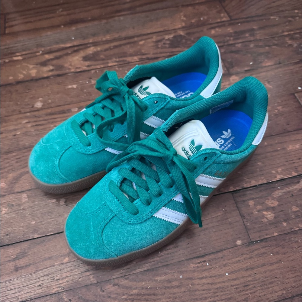 Adidas Green Sneakers with White Accents